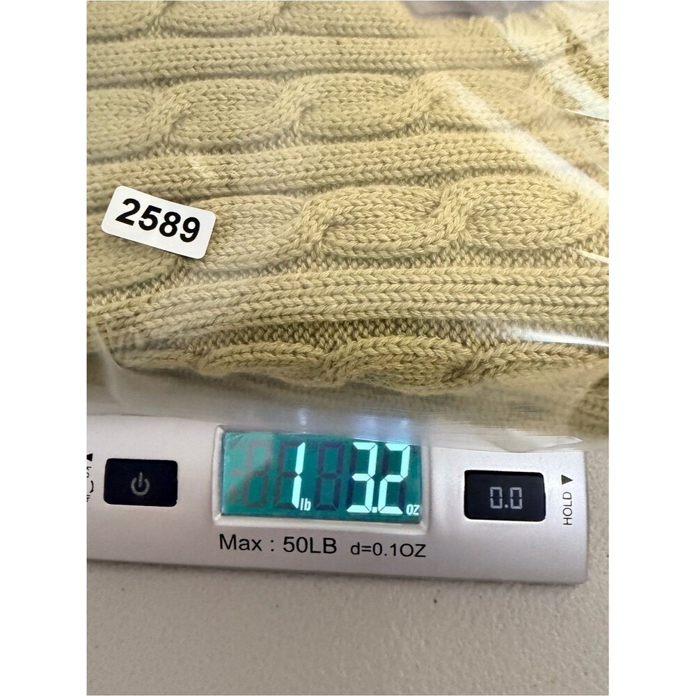 Vintage Liz Claiborne Pullover Cotton Cable Knit Sweater Size XL Olive Green - Picture 10 of 10